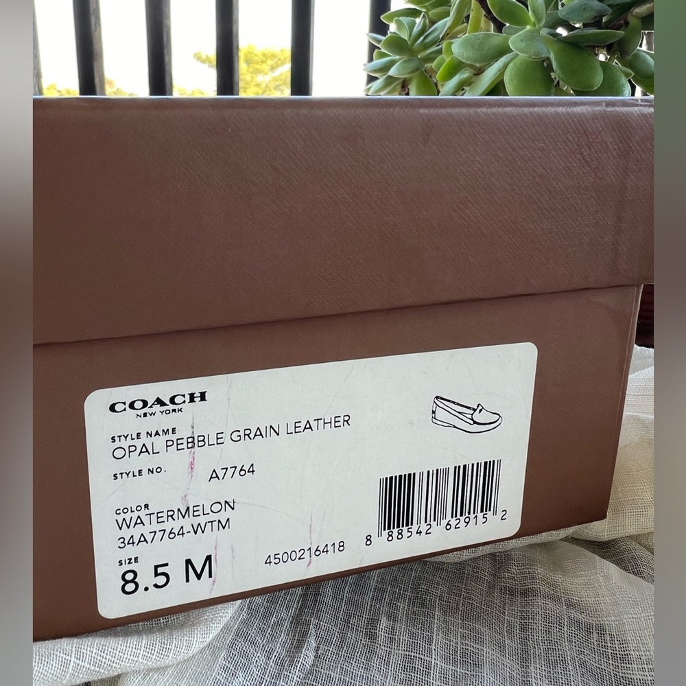 COACH Opal Pebble Grain Leather Loafers - Picture 6 of 6